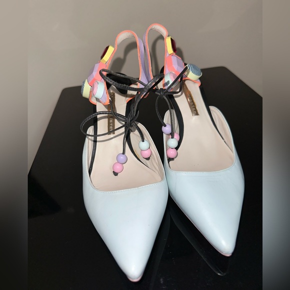 Sophia Webster Woman Multicolor Sandals leather Crystal Lace Size 9 - Picture 2 of 4